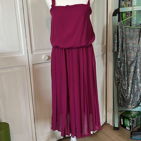 Vintage Nah Nah Floral Blazer and Magenta Dress Suit Set 2-piece Size 8 - Picture 10 of 11